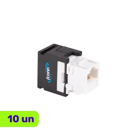 Conector Keystone - UTP CAT 6A - Fconn - Kit com 10 Unidades