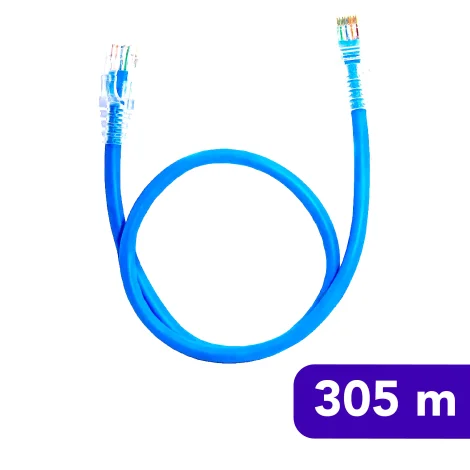  Cabo de Rede - CFTV Categoria 5E - EDF - 305m - Azul Claro