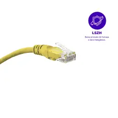 Patch Cord U/UTP LSZH Cat5e - 2,5m - Amarelo