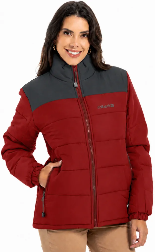 Parka feminino forrado e acolchoado