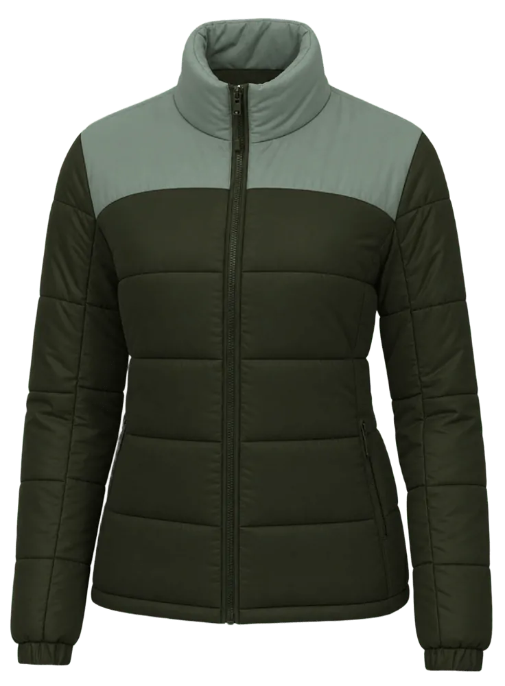 Parka feminino forrado e acolchoado