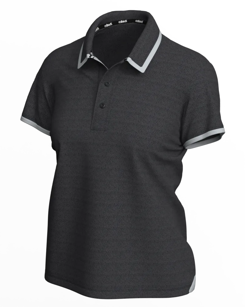 Polo feminina manga curta