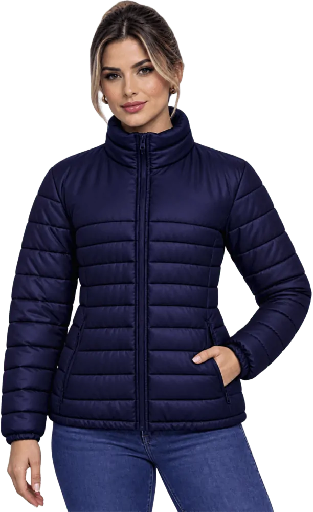 Parka feminina forrado e acolchoado