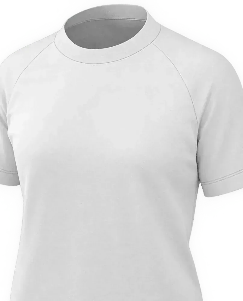 Camiseta feminina manga curta raglan