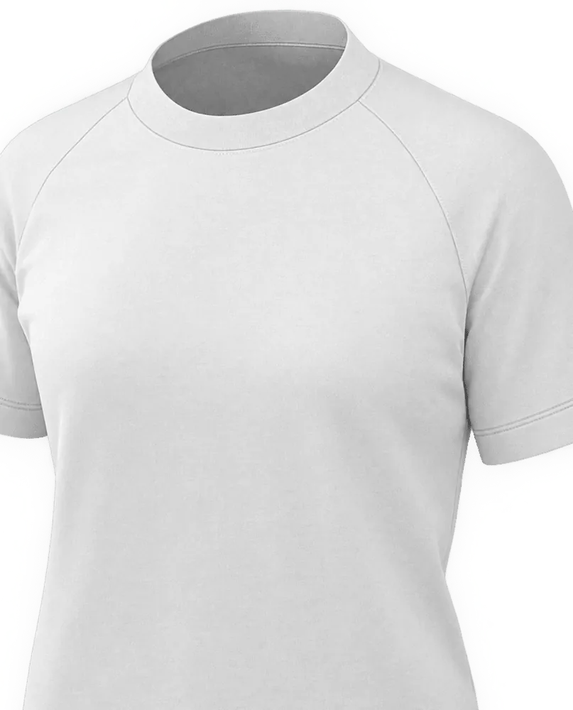Camiseta feminina manga curta raglan