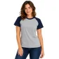 Camiseta feminina manga curta raglan