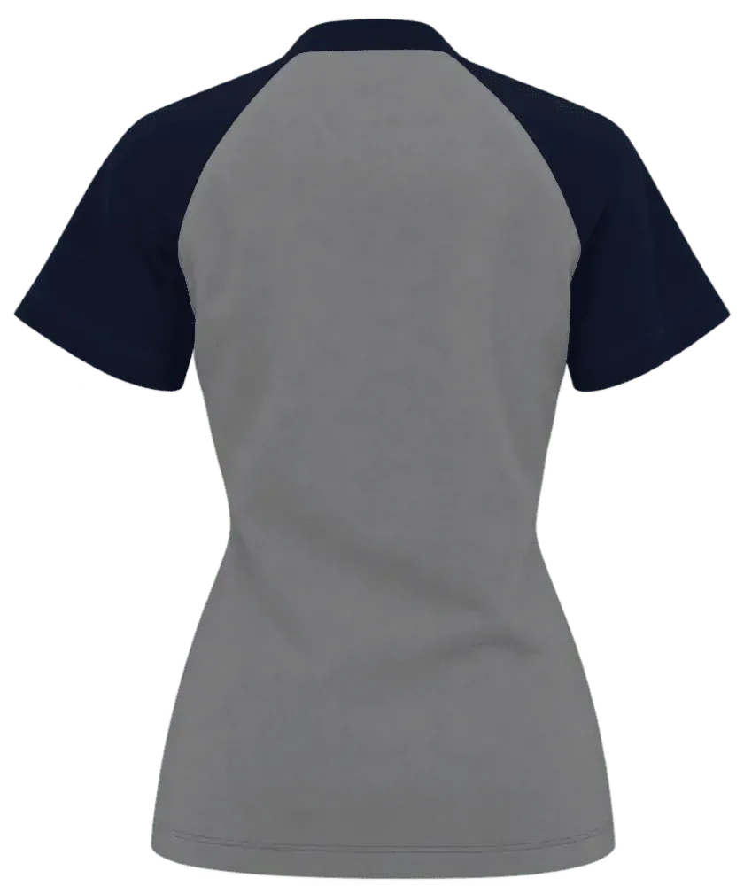 Camiseta feminina manga curta raglan