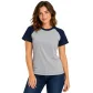 Camiseta feminina manga curta raglan