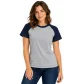 Camiseta feminina manga curta raglan