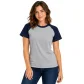 Camiseta feminina manga curta raglan
