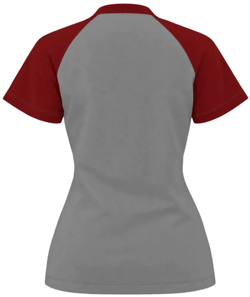 Camiseta feminina manga curta raglan