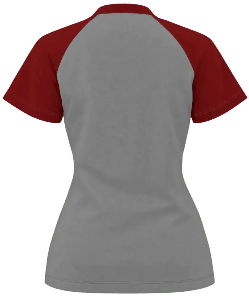 Camiseta feminina manga curta raglan