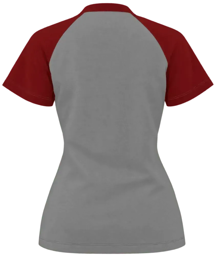 Camiseta feminina manga curta raglan