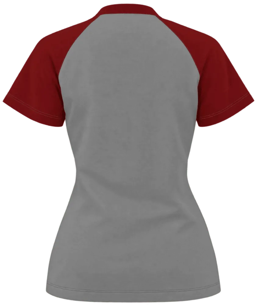 Camiseta feminina manga curta raglan