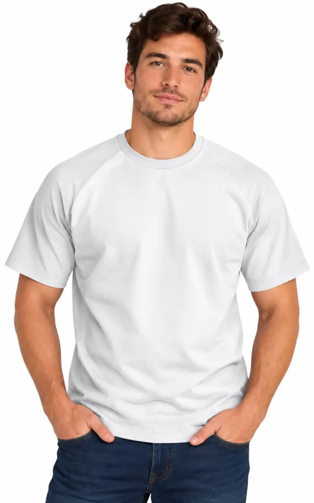 Camiseta masculina manga curta raglan