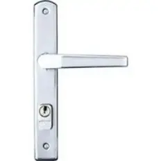 Fechadura externa caixa estreita cromo inox c/ maçaneta alavanta SOPRANO