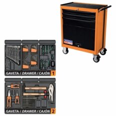 Carro para Ferramentas 3 gavetas e 1 porta Advantage Series 70 peças TRAMONTINA-PRO