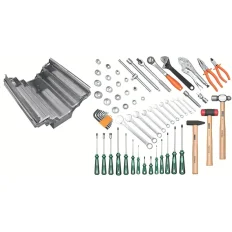 Caixa Inox 5 gavetas com Ferramentas 65 peças TRAMONTINA-PRO