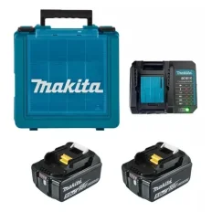 Kit com 2 Baterias 18V 5Ah LXT LI-ION + Carregador Simples + Maleta KITMAK1850B Makita