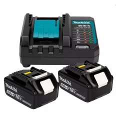 Kit com 2 Baterias 18V 5Ah LXT LI-ION + Carregador Simples + Maleta KITMAK1850B Makita