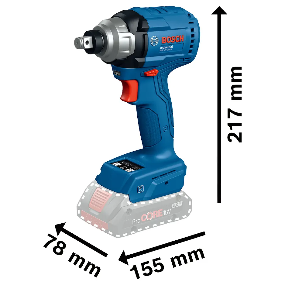 Chave de Impacto Industrial a Bateria Brushless de 1/2