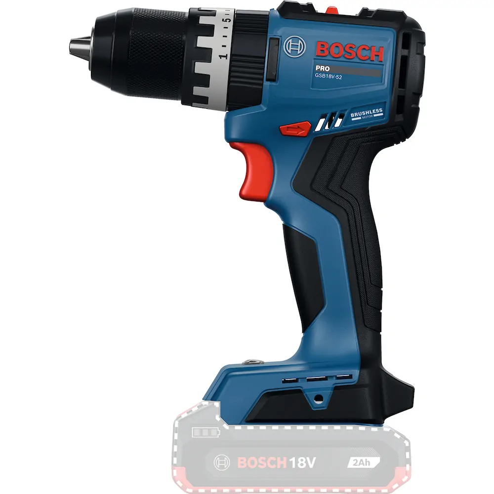FURADEIRA DE IMPACTO/PARAFUSADEIRA 18V BRUSHLESS C/ 2 BATERIAS 2.0AH GSB 18V-52 BOSCH