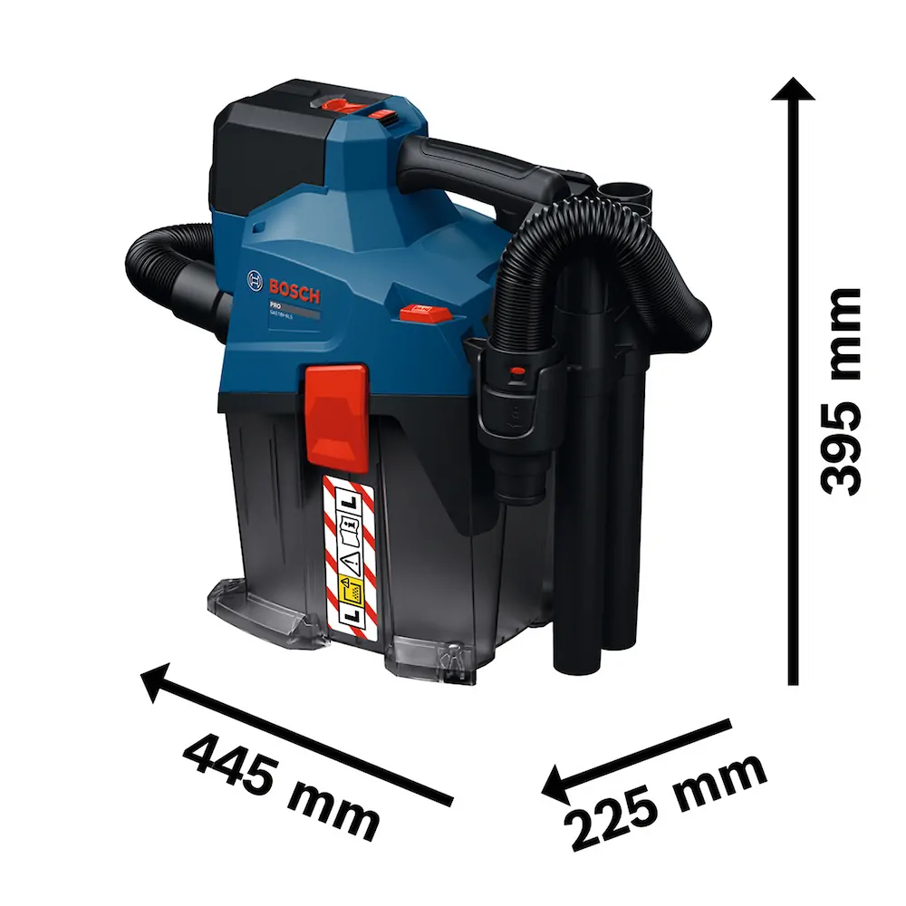 ASPIRADOR DE PO A BATERIA 18V GAS 18V-6 LS SEM BATERIA E CARREGADOR BOSCH