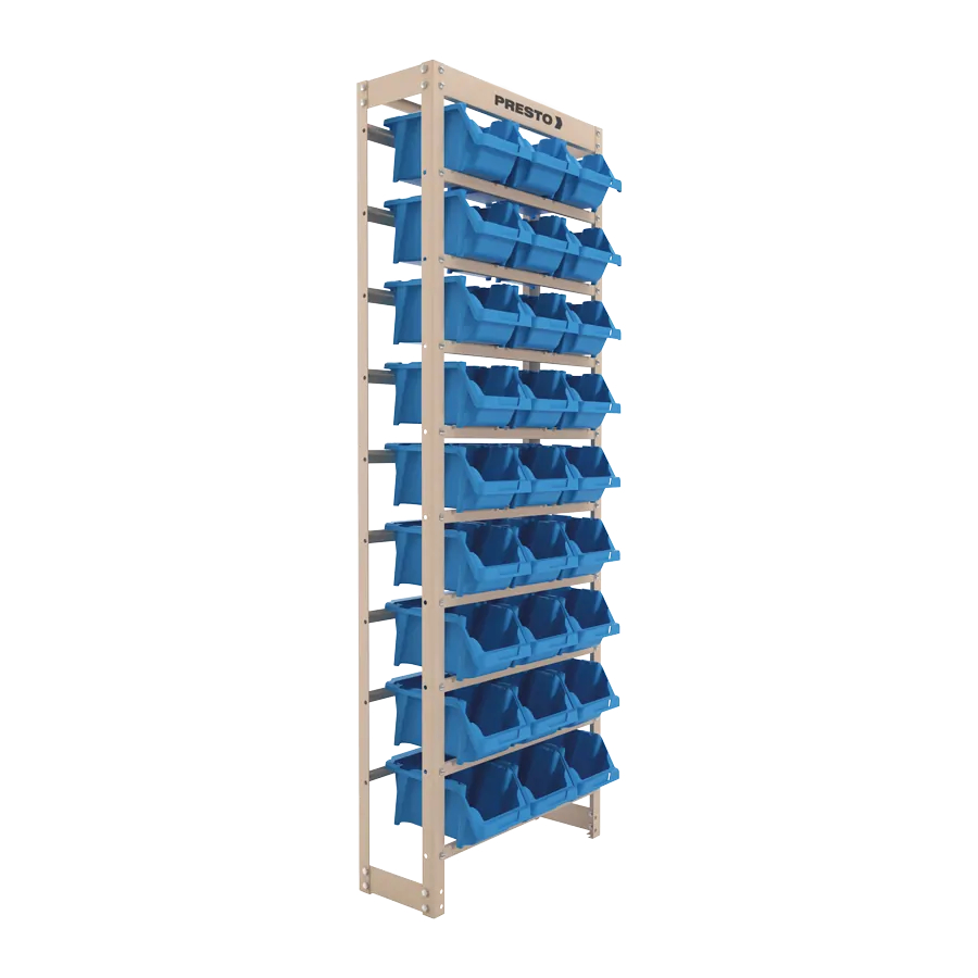 Kit Estante Gaveteiro Prática 27/5 Azul