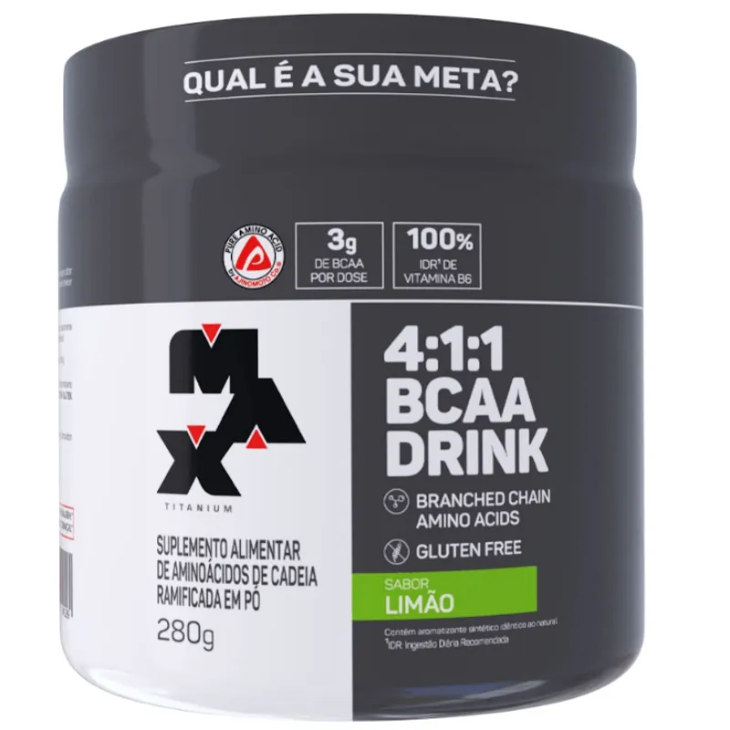 BCAA Drink em Pó 4:1:1 Pote 280g - Max Titanium