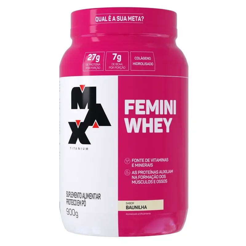 Femini Whey Protein Pote 900g - Max Titanium