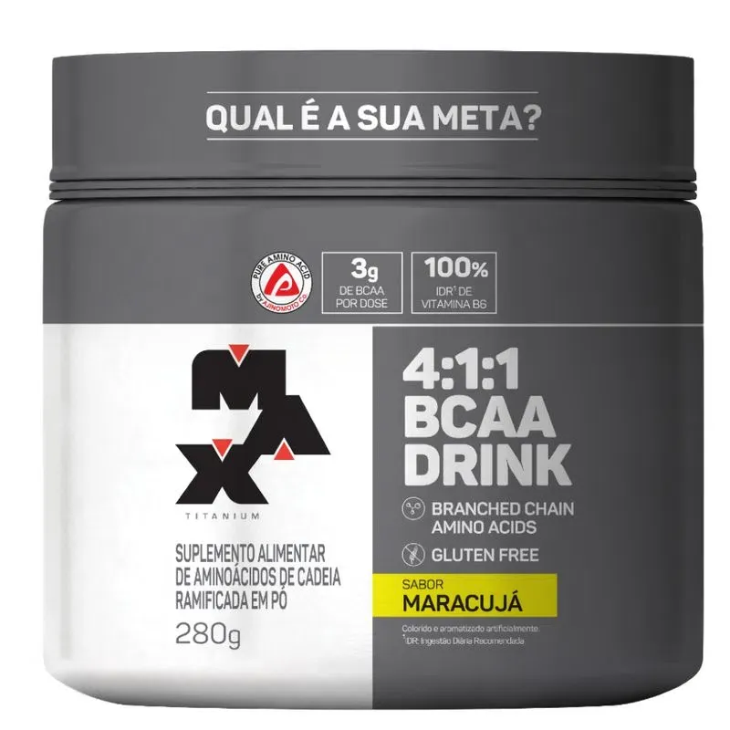 BCAA Drink em Pó 4:1:1 Pote 280g - Max Titanium
