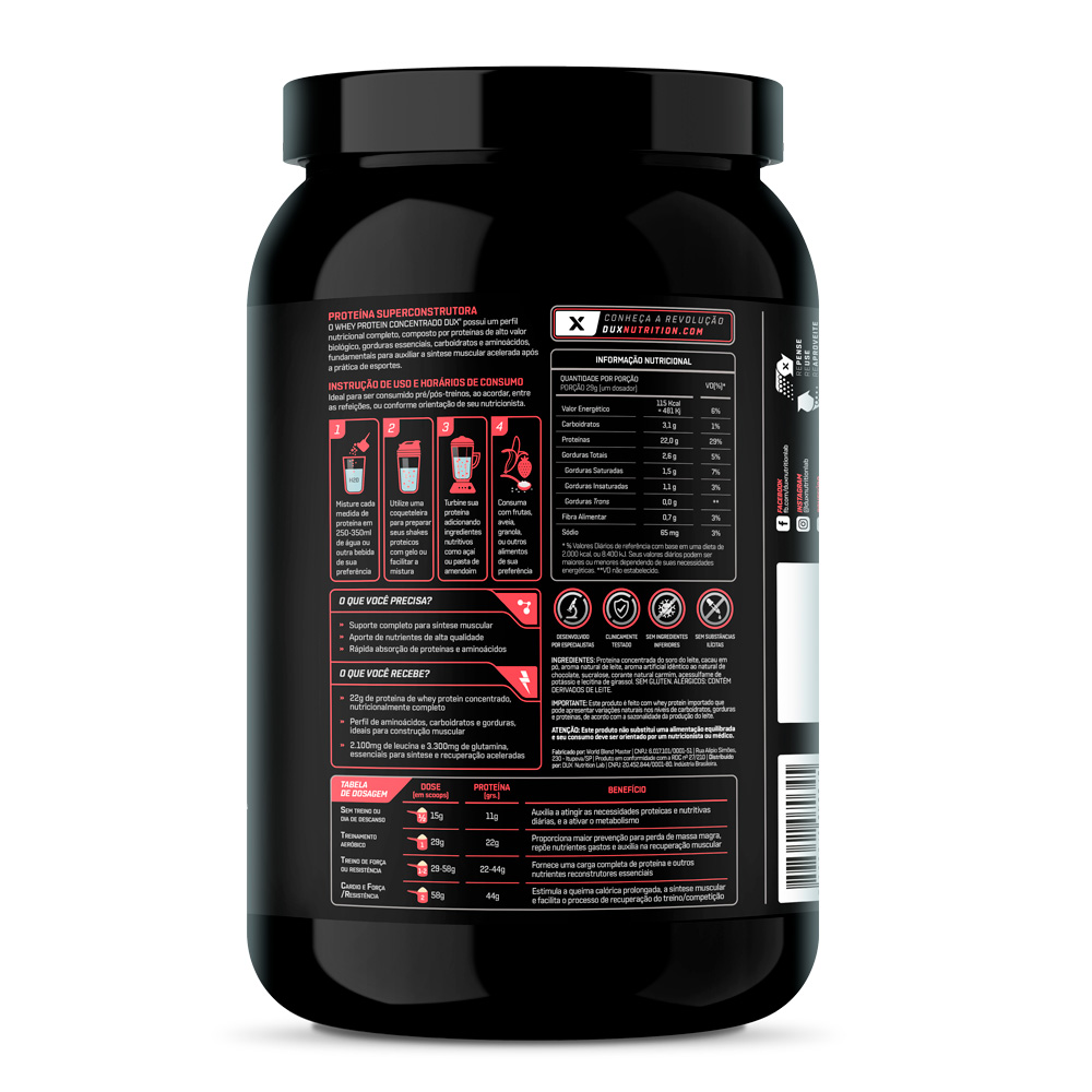 Whey Protein Concentrado 900g - Dux Nutrition