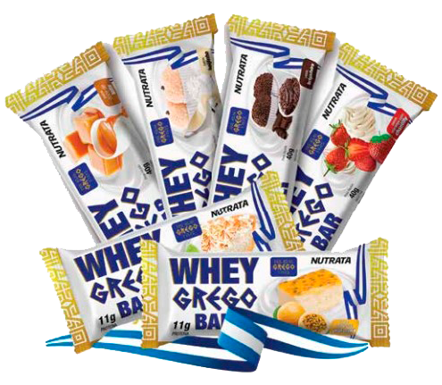 Whey Grego Bar - Caixa 12 Barras 40g cada - Nutrata