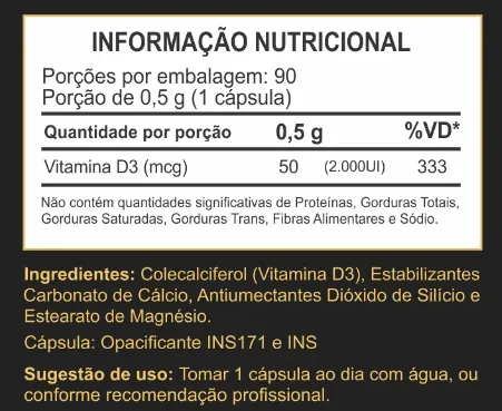 Vitamina D3 90 cápsulas - Base Forte
