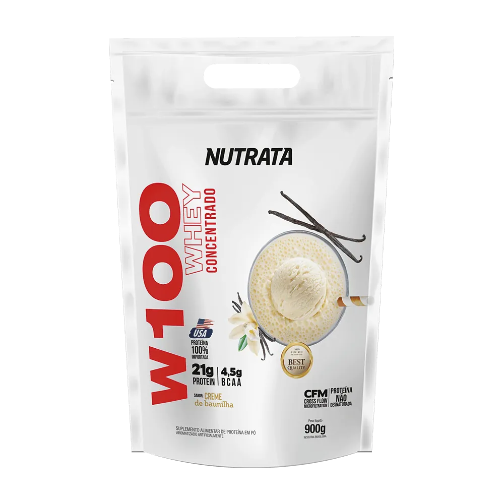 W100 Whey Protein Concentrado Refil 900g - Nutrata