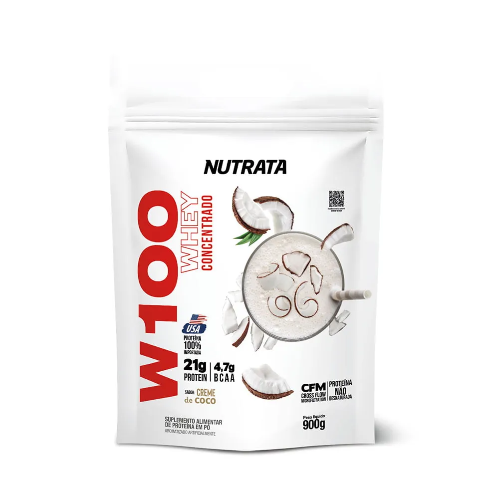 W100 Whey Protein Concentrado Refil 900g - Nutrata