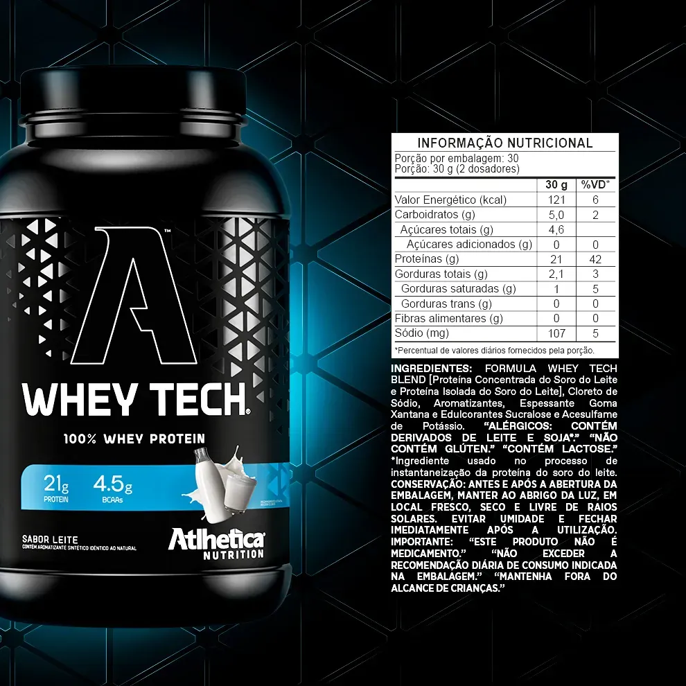 100% Whey Tech 2W Pote 900g - Atlhetica Nutrition