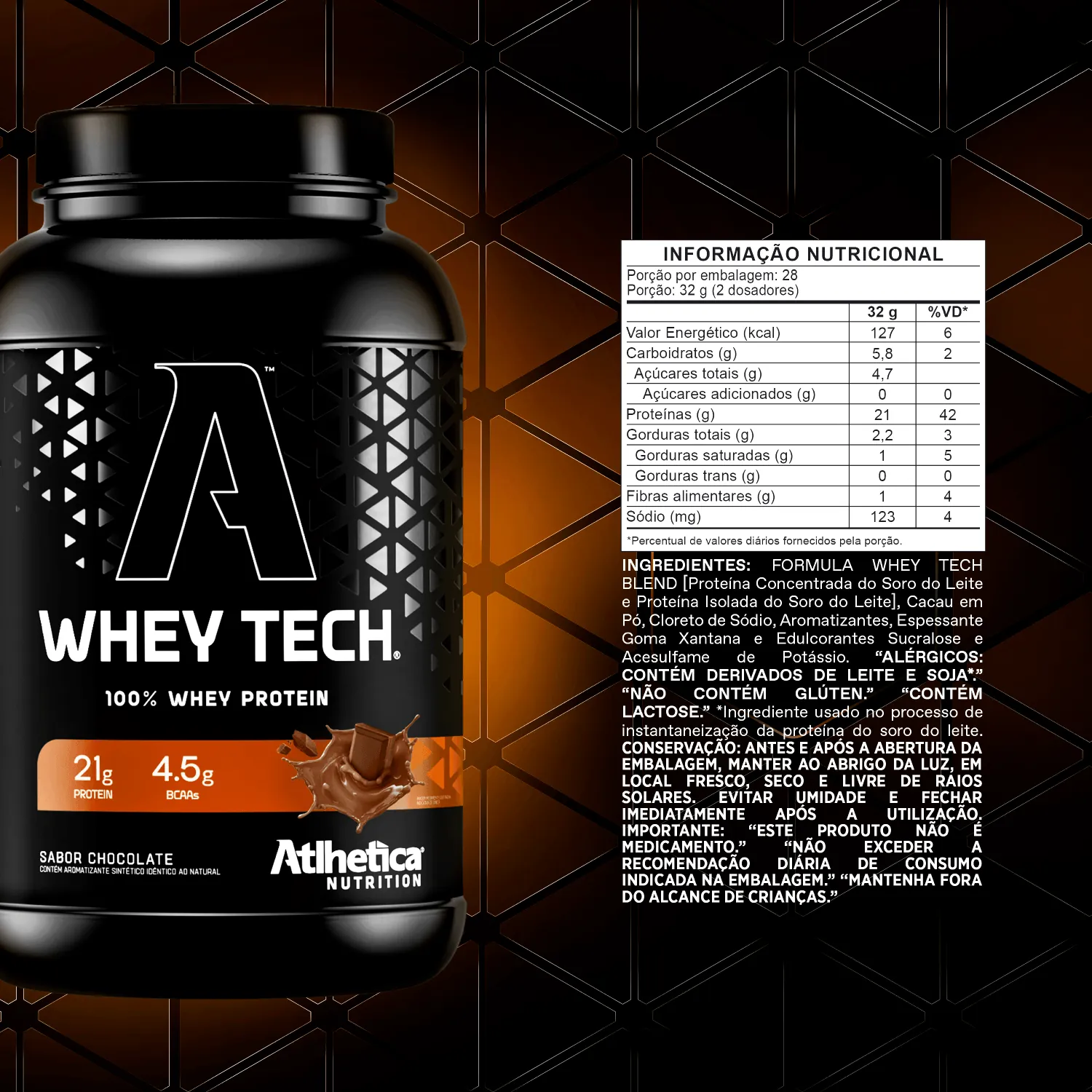 100% Whey Tech 2W Pote 900g - Atlhetica Nutrition