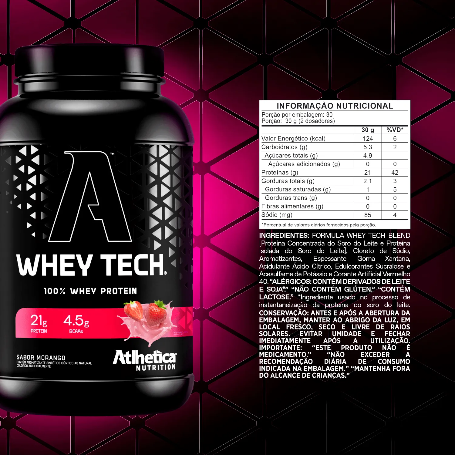 100% Whey Tech 2W Pote 900g - Atlhetica Nutrition