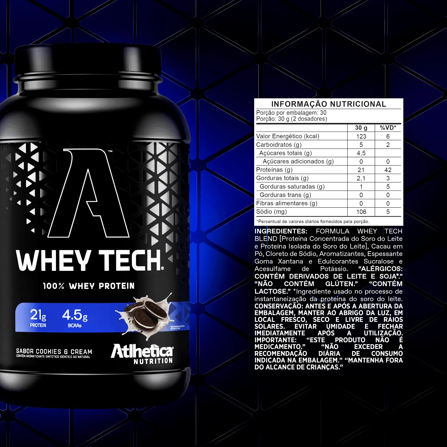100% Whey Tech 2W Pote 900g - Atlhetica Nutrition