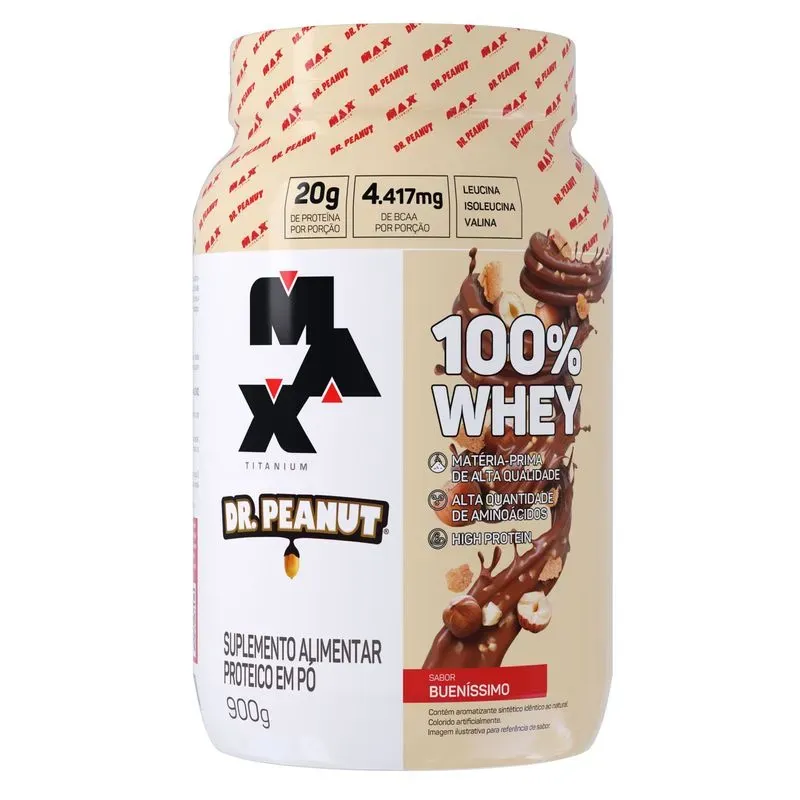 100% Whey Protein Dr. Peanut Pote 900g - Max Titanium