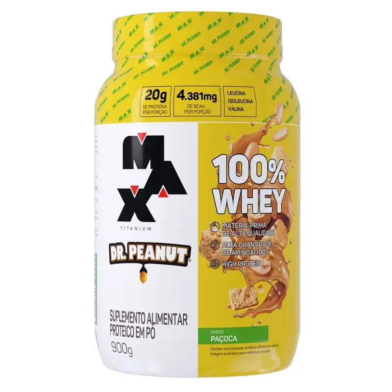 100% Whey Protein Dr. Peanut Pote 900g - Max Titanium