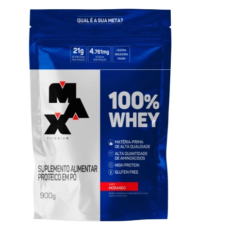Max Whey Protein 100% Refil 900g - Max Titanium