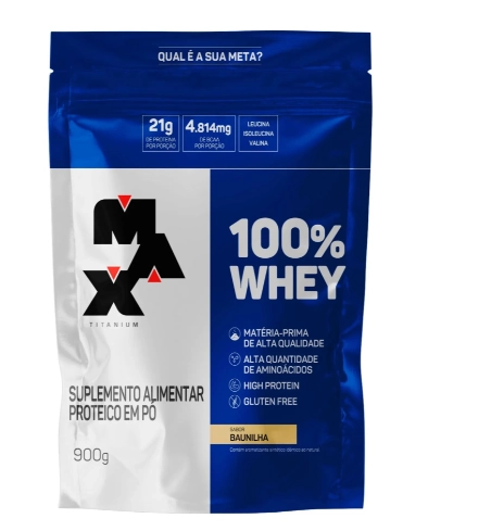 Max Whey Protein 100% Refil 900g - Max Titanium