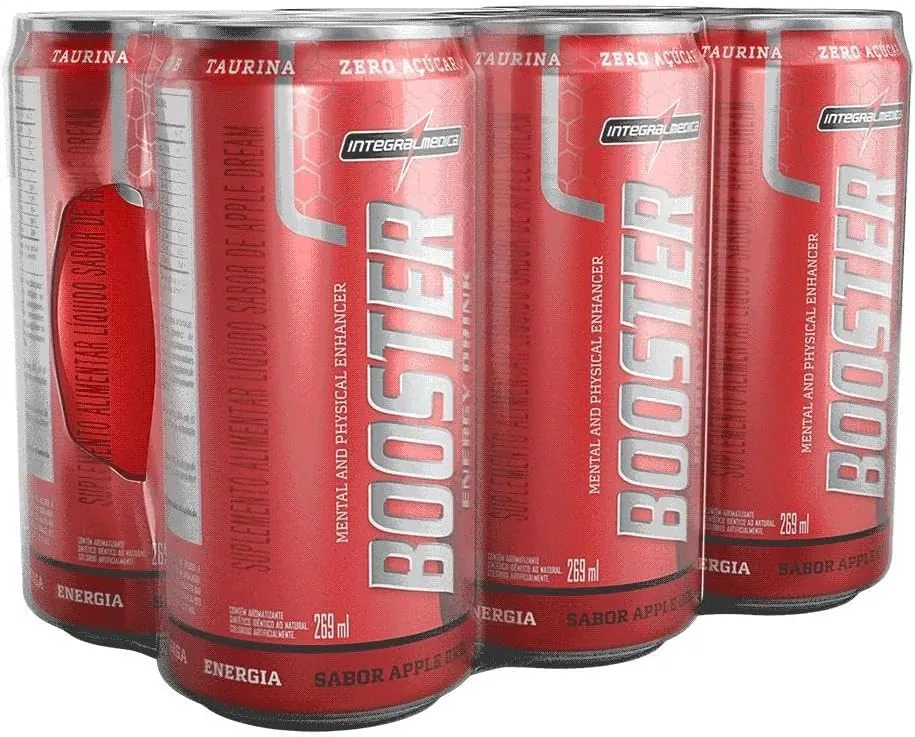 Booster Zero Açúcar Energy Drink Fardo 6 Latas 269ml cada - Integralmedica