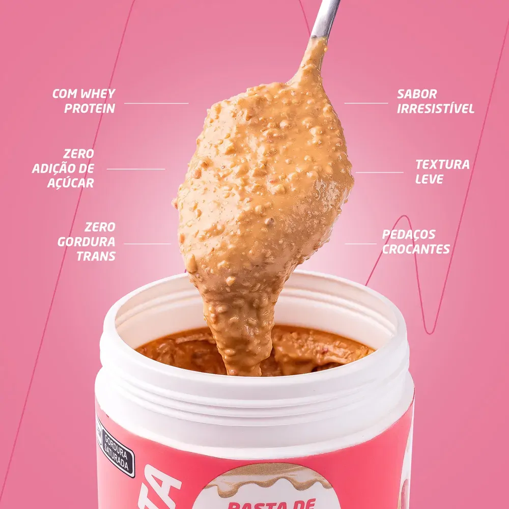 Pasta De Amendoim Com Whey Protein 600g - Nutrata ( Validade 30.08.2026 )