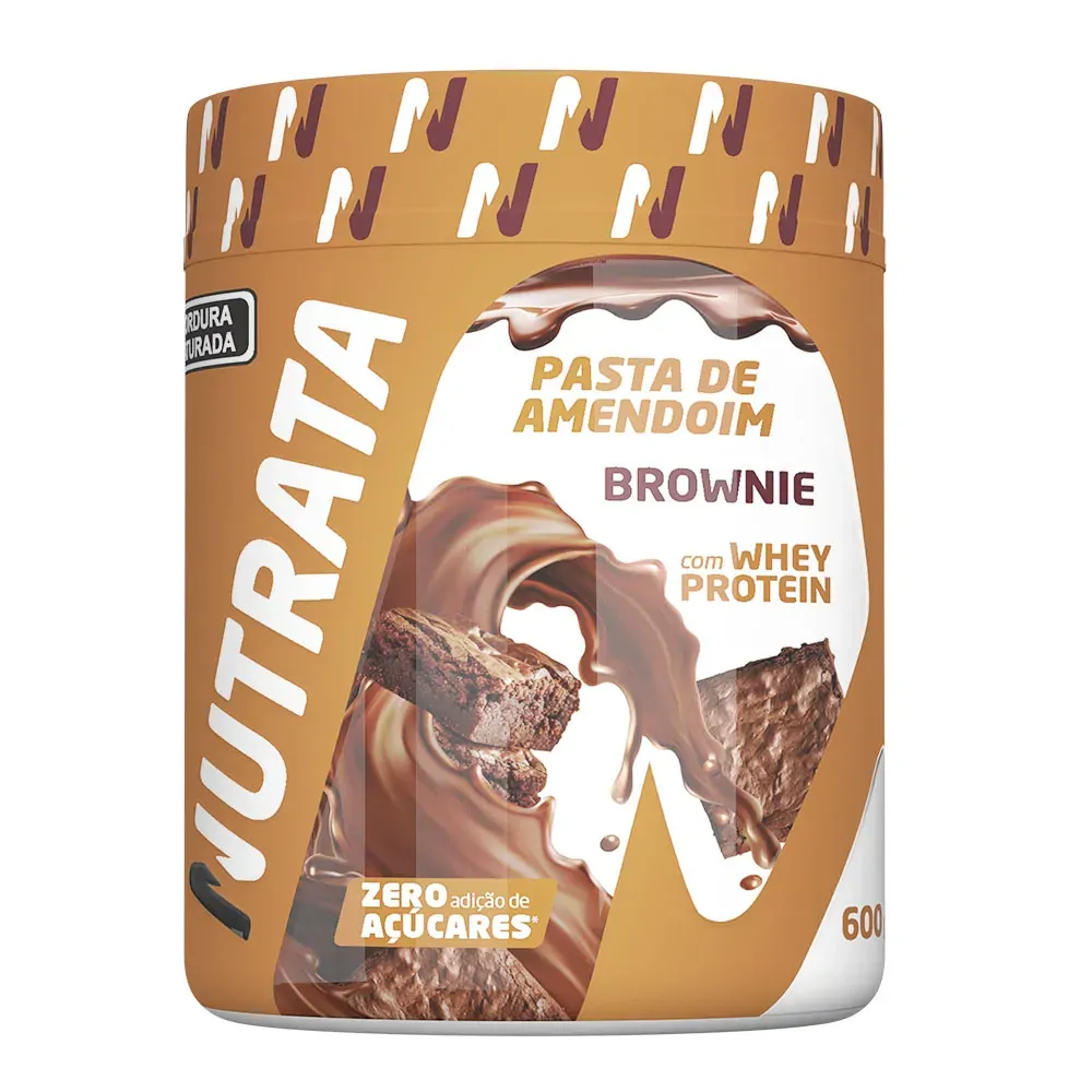 Pasta De Amendoim Com Whey Protein 600g - Nutrata ( Validade 30.08.2026 )