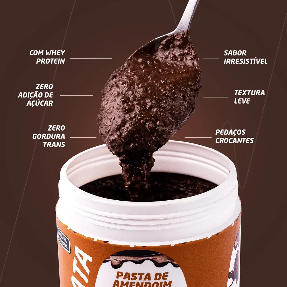 Pasta De Amendoim Com Whey Protein 600g - Nutrata ( Validade 30.08.2026 )