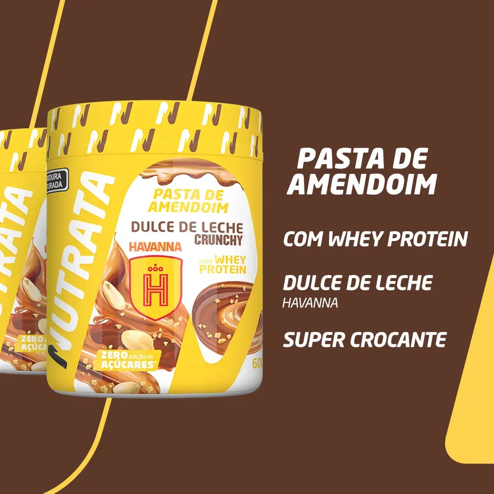 Pasta De Amendoim Com Whey Protein 600g - Nutrata ( Validade 30.08.2026 )