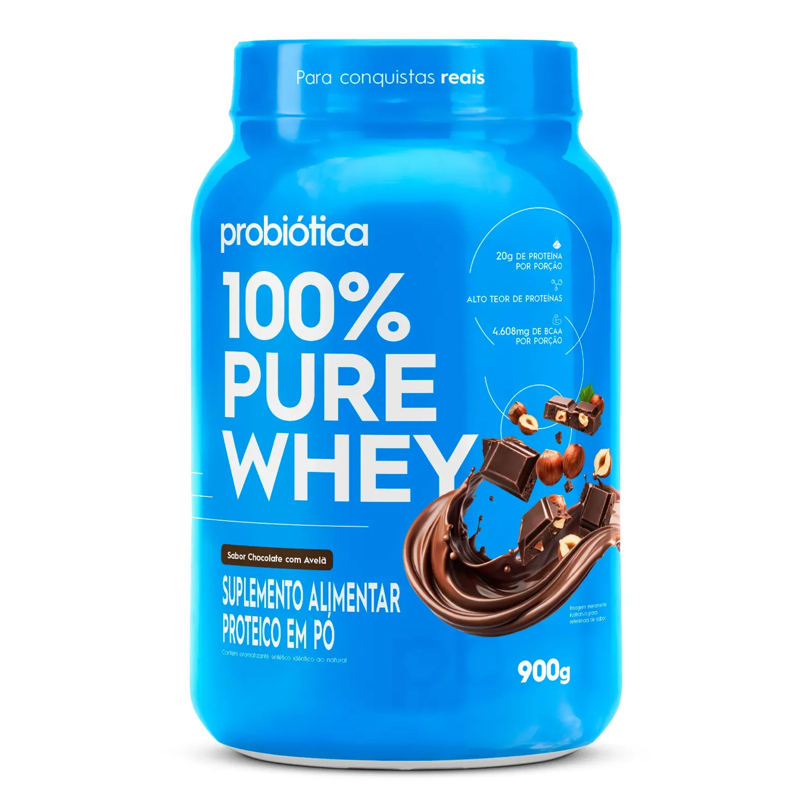 100% Pure Whey Protein Pote 900g - Probiótica -